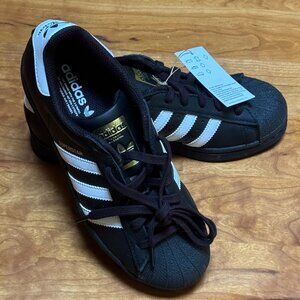 Adidas Superstar J Big Kids Shoes Core Blk - new size 5.5